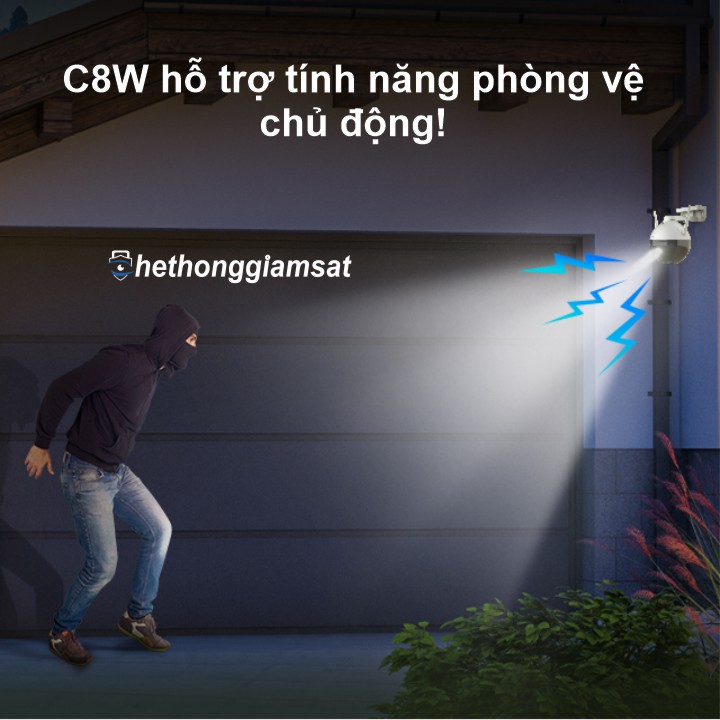 Camera EZVIZ C8W 2K 4MPx cho phép bạn nháy đèn thủ công và hú còi thông qua ứng dụng Camera EZVIZ C8W 2K 4MPx cho phép bạn nháy đèn thủ công và hú còi thông qua ứng dụng