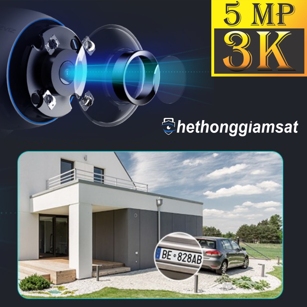 Camera Wifi Ngoài Trời EZVIZ H3 hỗ trợ độ phân giải lên đến 5MP 3K Camera Wifi Ngoài Trời EZVIZ H3 hỗ trợ độ phân giải lên đến 5MP 3K