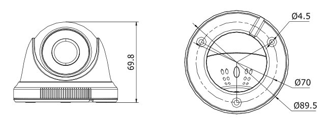 Camera HDTVI Dome HIKVISION DS-2CE56C0T-IR 1MP Camera HDTVI Dome HIKVISION DS-2CE56C0T-IR 1MP