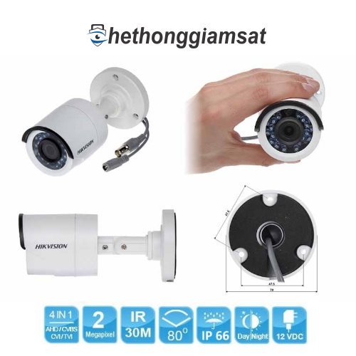 Camera HDTVI Thân Trụ HIKVISION DS-2CE16D0T-I3F 2MPX Camera HDTVI Thân Trụ HIKVISION DS-2CE16D0T-I3F 2MPX