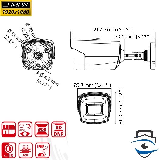 Camera HDTVI Thân Trụ HIKVISION DS-2CE16D3T-IT3F 2MPx Ultra Low-Light Camera HDTVI Thân Trụ HIKVISION DS-2CE16D3T-IT3F 2MPx Ultra Low-Light