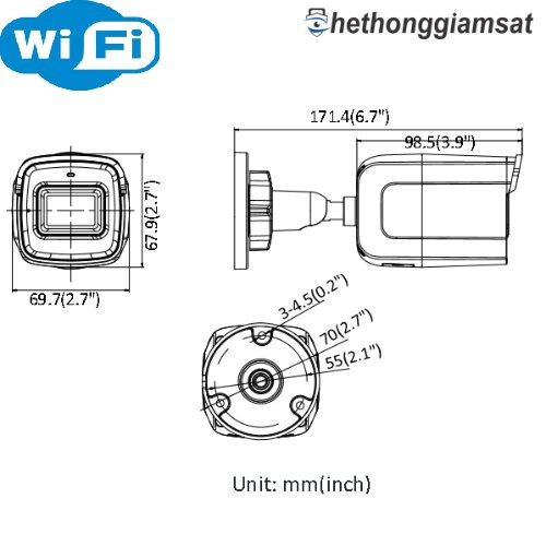 Camera IP thân Mini IR EXIR HIKVISION DS-2CD2021G1-IW 2MP, là dòng camera IP thông minh của HIKVISION sở hữu kết nối bằng wifi Camera IP thân Mini IR EXIR HIKVISION DS-2CD2021G1-IW 2MP, là dòng camera IP thông minh của HIKVISION sở hữu kết nối bằng wifi