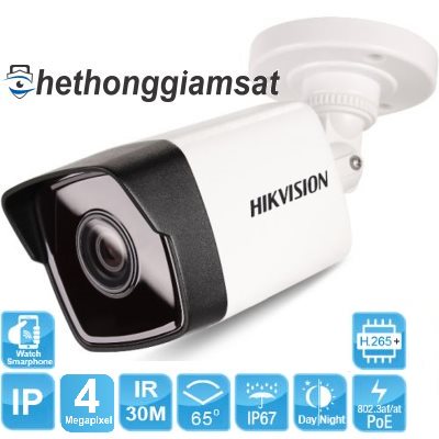 Camera IP Thân IR HIKVISION DS-2CD1043G0E-I 4MP Camera IP Thân IR HIKVISION DS-2CD1043G0E-I 4MP