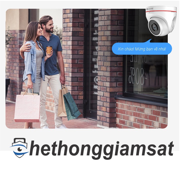 Camera IP Wifi Dome EZVIZ C4W 1080P có chức năng ghi âm thông tin cảnh báo