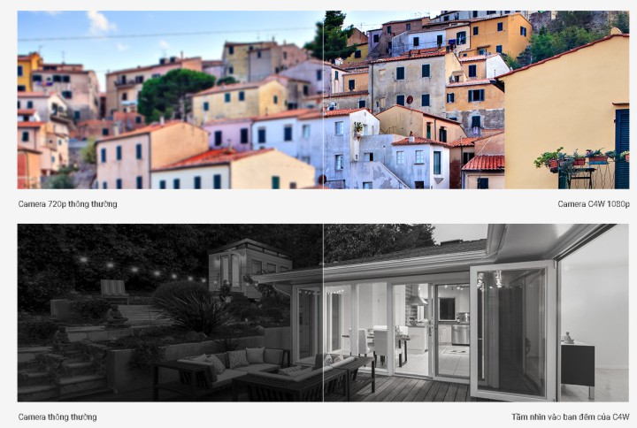 Camera IP Wifi Dome EZVIZ C4W 1080P mang lại hình ảnh sắt nét cả ngày và đêm