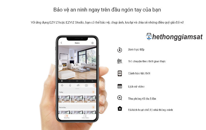 Camera IP Wifi Xoay EZVIZ C6C CS-CV246 bảo vệ an ninh tuyệt đối Camera IP Wifi Xoay EZVIZ C6C CS-CV246 bảo vệ an ninh tuyệt đối