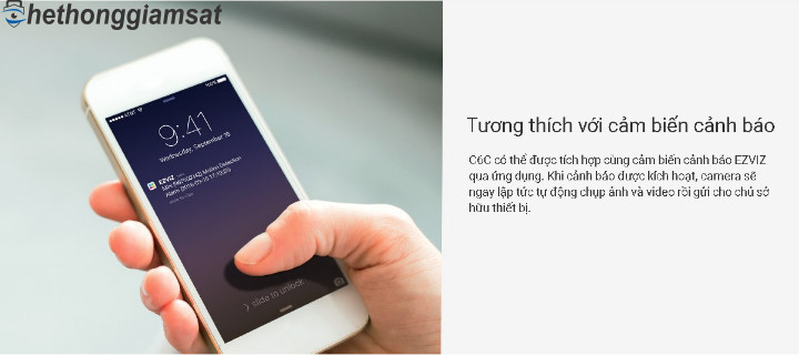 Camera IP Wifi Xoay EZVIZ C6C CS-CV246 tương thích với các cảm biến báo động Camera IP Wifi Xoay EZVIZ C6C CS-CV246 tương thích với các cảm biến báo động