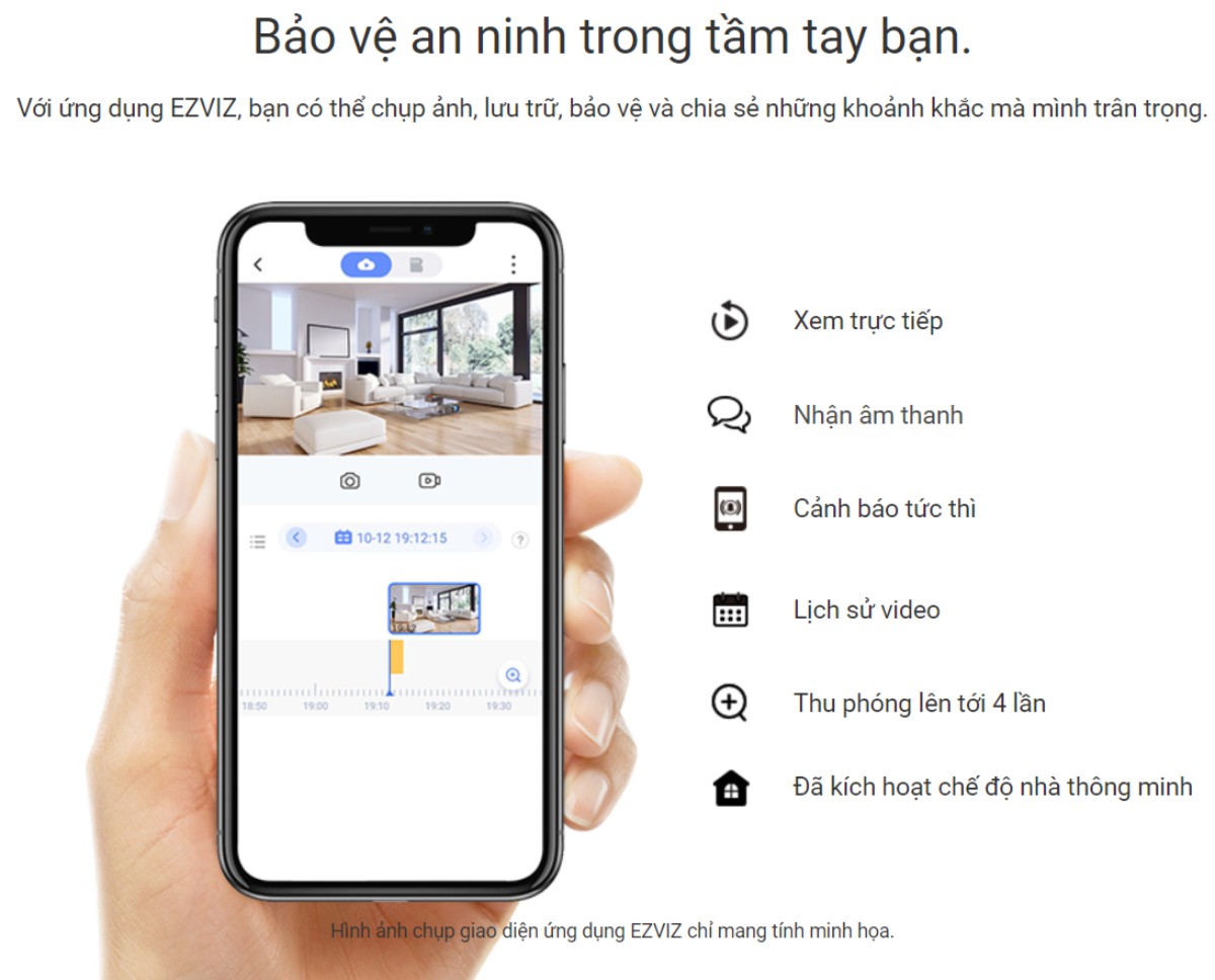 Với Ứng dụng EZVIZ và Phần mềm EZVIZ Studio, bạn có thể dễ dàng chụp, lưu, bảo vệ và chia sẻ những hình ảnh và video có giá trị của mình. Với Ứng dụng EZVIZ và Phần mềm EZVIZ Studio, bạn có thể dễ dàng chụp, lưu, bảo vệ và chia sẻ những hình ảnh và video có giá trị của mình.