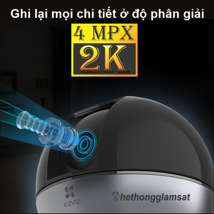 Camera Ezviz C6W 4Mpx 2K có độ phân giải là 4Mpx 2K đi kèm với đó là cảm biến hình ảnh CMOS 1/2.7'' Camera Ezviz C6W 4Mpx 2K có độ phân giải là 4Mpx 2K đi kèm với đó là cảm biến hình ảnh CMOS 1/2.7''