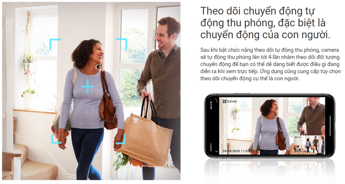 Camera Ezviz C6W 4Mpx 2K được trang bị chip AI giúp cho camera có được tính năng phát hiện người bằng công nghệ AI nhầm tránh bảo động giả Camera Ezviz C6W 4Mpx 2K được trang bị chip AI giúp cho camera có được tính năng phát hiện người bằng công nghệ AI nhầm tránh bảo động giả