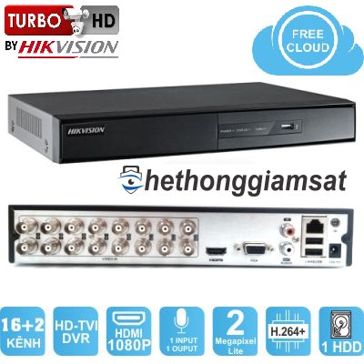 Đầu Ghi Hình 16 kênh HIKVISION DS-7216HGHI-F1/N TURBO 3 HD DVR 2MP LITE Đầu Ghi Hình 16 kênh HIKVISION DS-7216HGHI-F1/N TURBO 3 HD DVR 2MP LITE