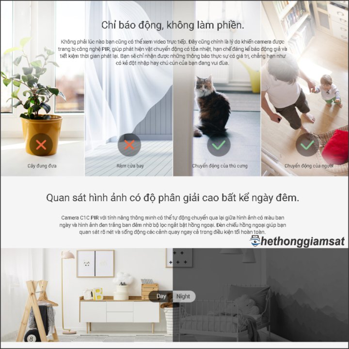 Camera IP Wifi EZVIZ C1C PIR 1080P, hỗ trợ phát hiện bằng chuyển động Camera IP Wifi EZVIZ C1C PIR 1080P, hỗ trợ phát hiện bằng chuyển động