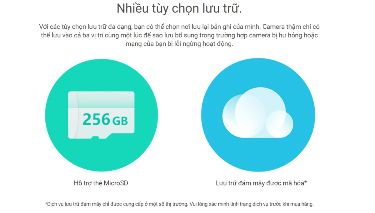 Điều đặc biệt của Camera EZVIZ C8C 1080P 2MP có nhìu tùy chọn lưu trữ dữ liệu Điều đặc biệt của Camera EZVIZ C8C 1080P 2MP có nhìu tùy chọn lưu trữ dữ liệu