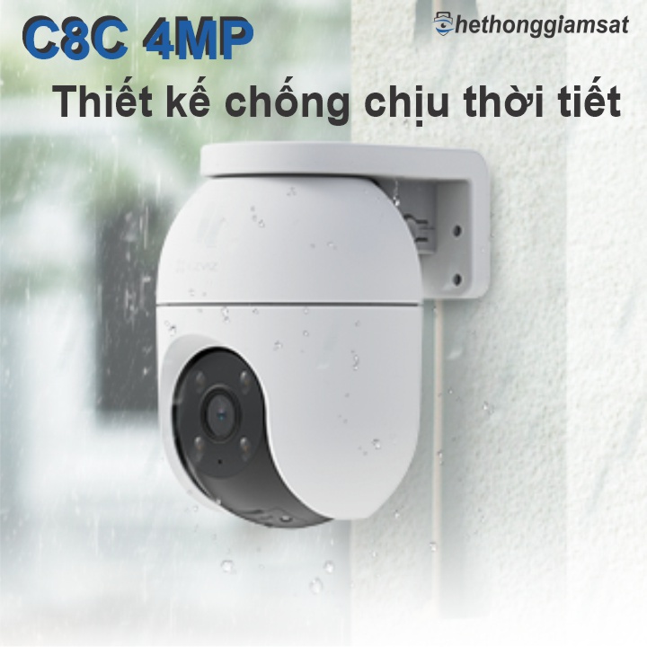 Camera Wifi Ngoài Trời EZVIZ C8C 4MP 2K+ - thiết kế chống chịu thời tiết