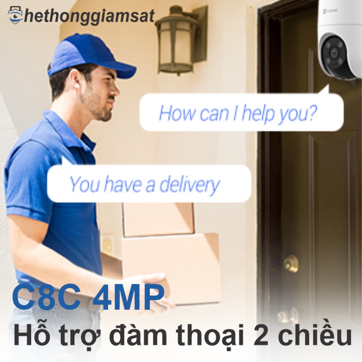 Camera Wifi Ngoài Trời EZVIZ C8C 4MP 2K+ - Đàm Thoại 2 Chiều 