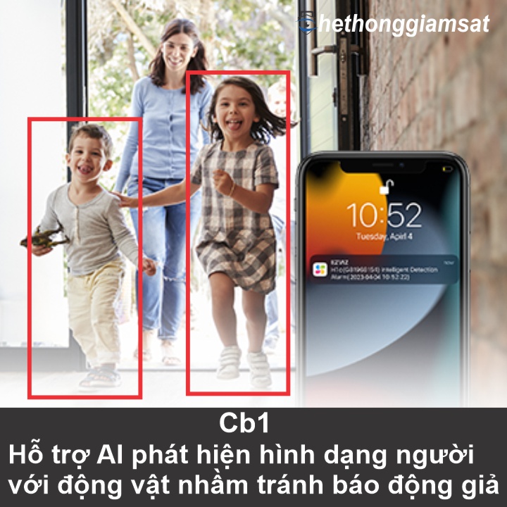 Camera Wifi Dùng Pin Sạc EZVIZ CB1 1080P 2MP - Trang bị cảnh báo AI phát hiện người nhầm tránh báo động giả