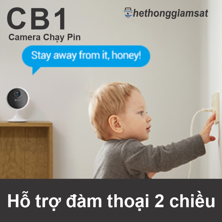 Camera Wifi Dùng Pin Sạc EZVIZ CB1 1080P 2MP, hỗ trợ Đàm Thoại 2 Chiều