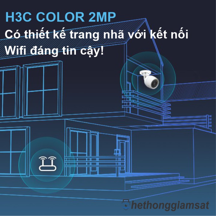 Camera Wifi Ngoài Trời EZVIZ H3C Color 2MP 1080P vừa có thể kết nối wifi và dây mạng RJ45 giúp bạn dễ dàng kết nối mọi khu vực Camera Wifi Ngoài Trời EZVIZ H3C Color 2MP 1080P vừa có thể kết nối wifi và dây mạng RJ45 giúp bạn dễ dàng kết nối mọi khu vực