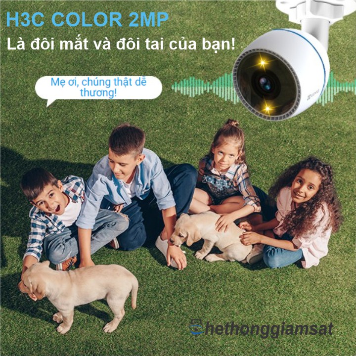 Camera Wifi Ngoài Trời EZVIZ H3C Color 2MP hỗ trợ mic ghi âm giúp bạn có thẻ nghe mọi âm thanh xung quanh khu vực camera Camera Wifi Ngoài Trời EZVIZ H3C Color 2MP hỗ trợ mic ghi âm giúp bạn có thẻ nghe mọi âm thanh xung quanh khu vực camera