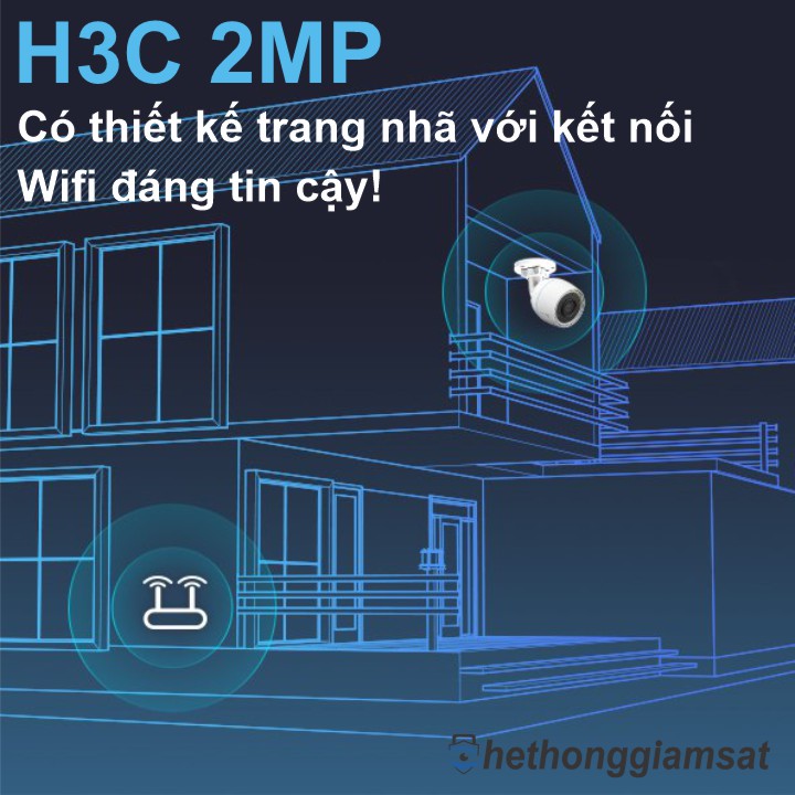 Camera Wifi Ngoài Trời EZVIZ H3C 2MP vừa hỗ trợ kết nối có dây và không dây giúp bạn dễ dàng lắp đặt bất cứ nơi đâu