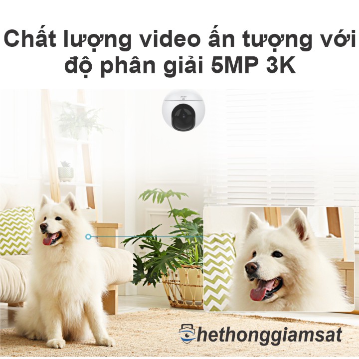 Camera Wifi EZVIZ H6 có độ phân giải 5MP 3K