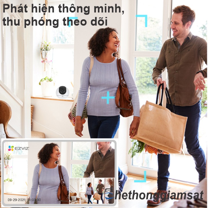 Camera Wifi EZVIZ H6 5MP 3K tự động phóng to gấp 4 lần