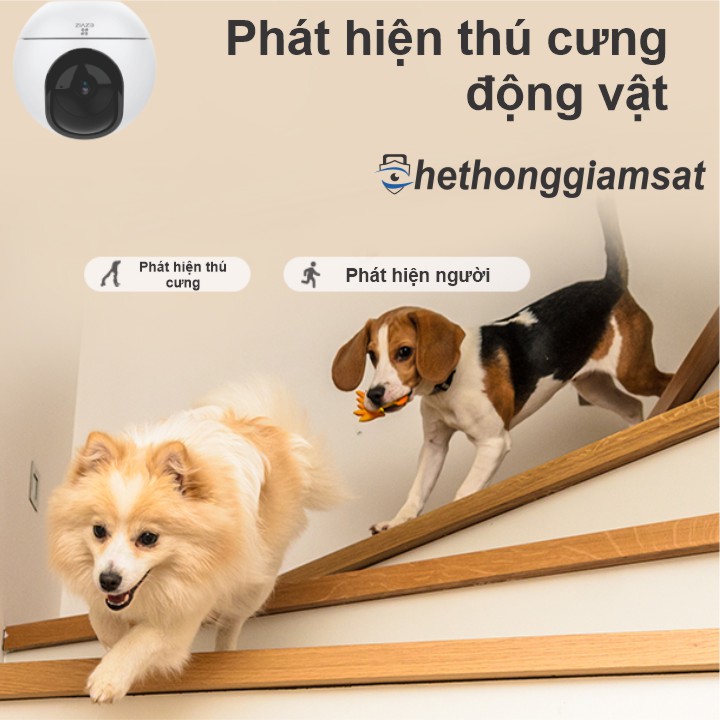 Camera Wifi EZVIZ H6 5MP 3K nhận diện vật nuôi chó mèo
