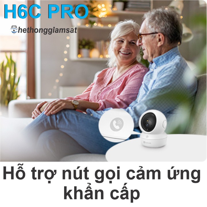 Camera Wifi EZVIZ H6C PRO 3MP - hỗ trợ nút gọi khẩn cấp trên camera Camera Wifi EZVIZ H6C PRO 3MP - hỗ trợ nút gọi khẩn cấp trên camera