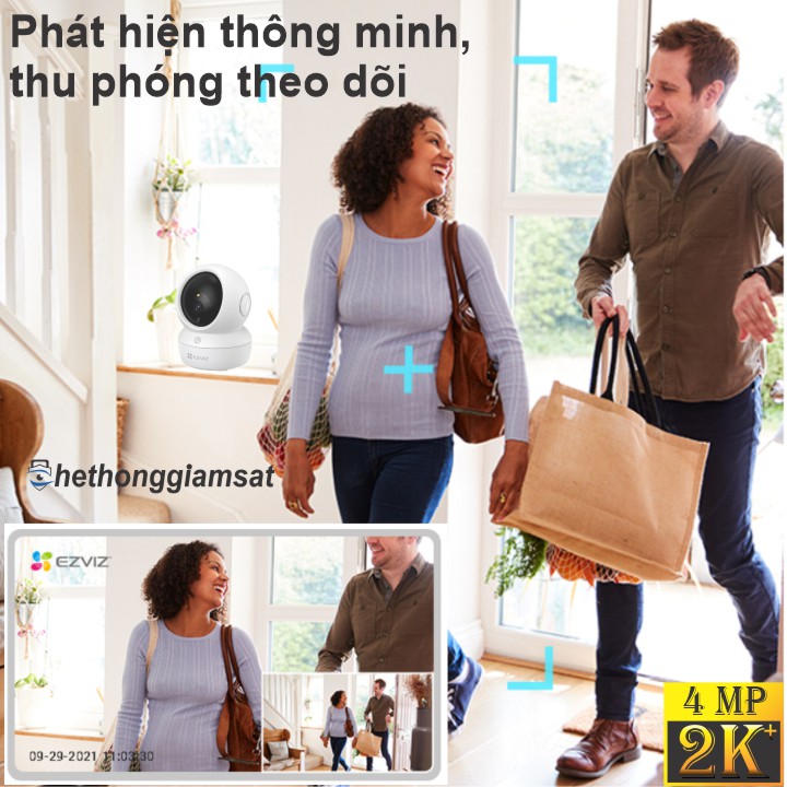 Camera Wifi EZVIZ H6C PRO 4MP 2K+, tự động phóng to khi thấy người Camera Wifi EZVIZ H6C PRO 4MP 2K+, tự động phóng to khi thấy người