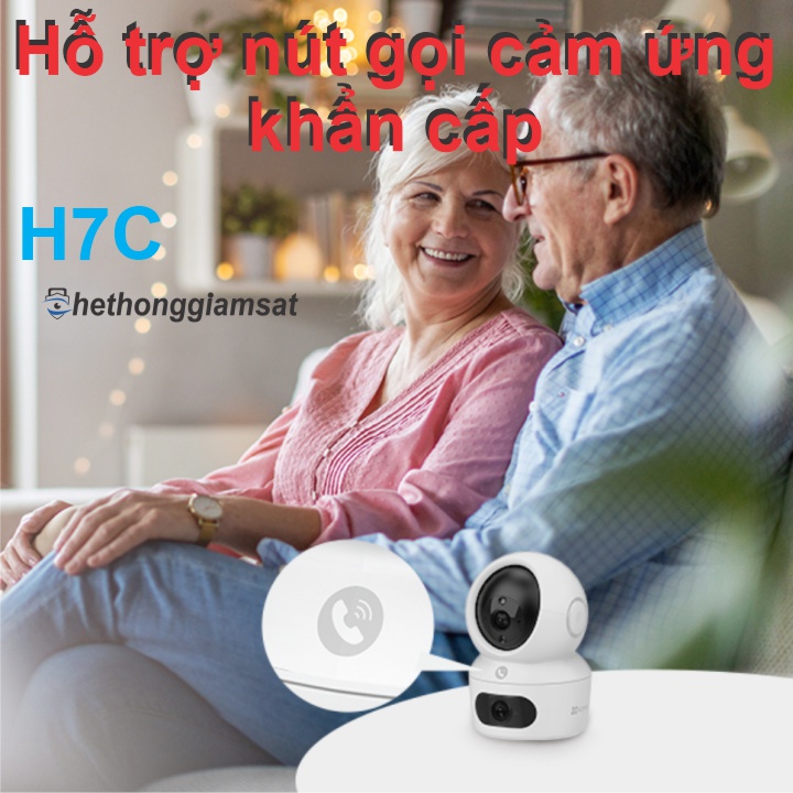 Camera Wifi 2 Mắt Kép EZVIZ H7C 4MP hỗ trợ nút gọi khẩn cấp trên camera Camera Wifi 2 Mắt Kép EZVIZ H7C 4MP hỗ trợ nút gọi khẩn cấp trên camera