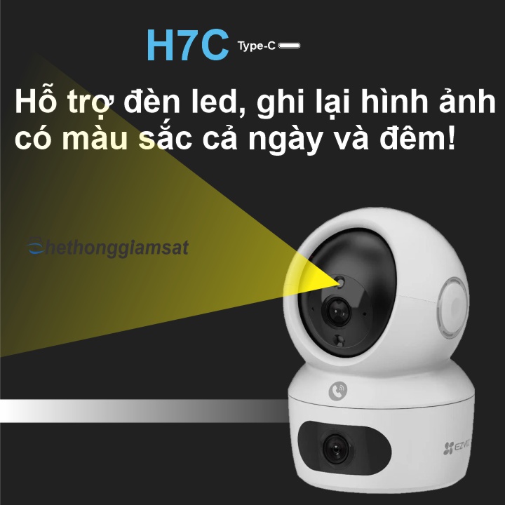 Camera Wifi 2 Mắt Kép EZVIZ H7C 4MP hỗ trợ ghi hình màu bang đêm Camera Wifi 2 Mắt Kép EZVIZ H7C 4MP hỗ trợ ghi hình màu bang đêm