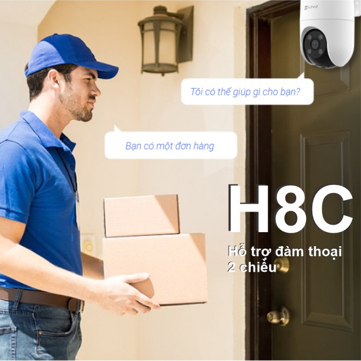 Camera IP Wifi Ngoài Trời EZVIZ H8C 1080P 2MP hỗ trợ đàm thoại 2 chiều Camera IP Wifi Ngoài Trời EZVIZ H8C 1080P 2MP hỗ trợ đàm thoại 2 chiều