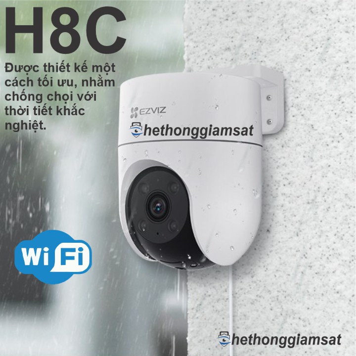 Camera IP Wifi Ngoài Trời EZVIZ H8C 1080P 2MP có thiết kế bền bỉ vời thiết tiết Camera IP Wifi Ngoài Trời EZVIZ H8C 1080P 2MP có thiết kế bền bỉ vời thiết tiết