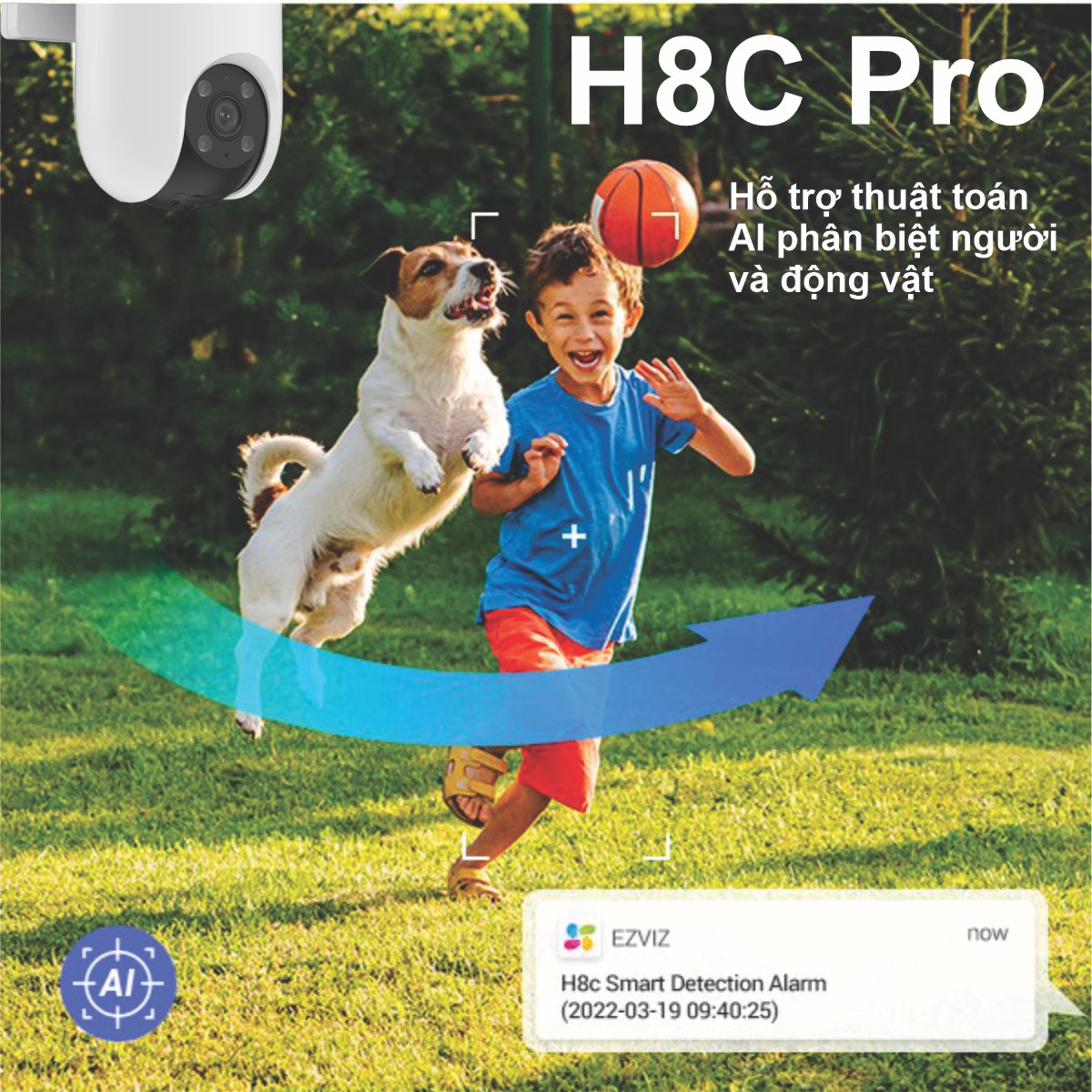 Camera Ezviz H8C Pro 3MP Có tính năng AI Camera Ezviz H8C Pro 3MP Có tính năng AI