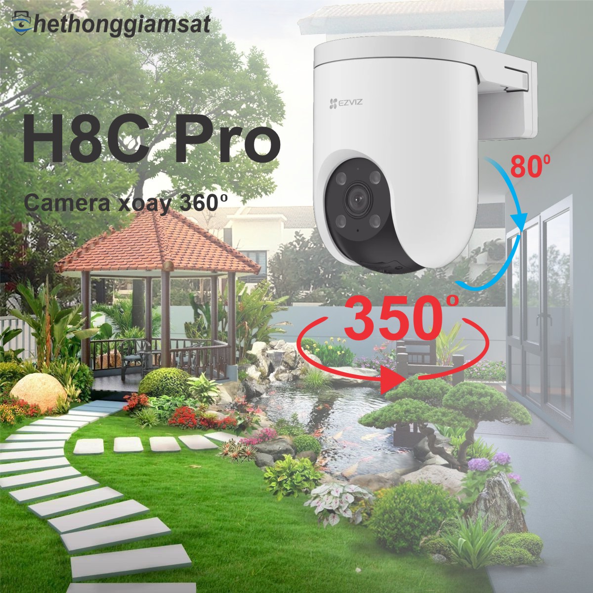 Camera Ezviz H8C Pro 4MP Hỗ trợ Xoay 360 Độ Camera Ezviz H8C Pro 4MP Hỗ trợ Xoay 360 Độ