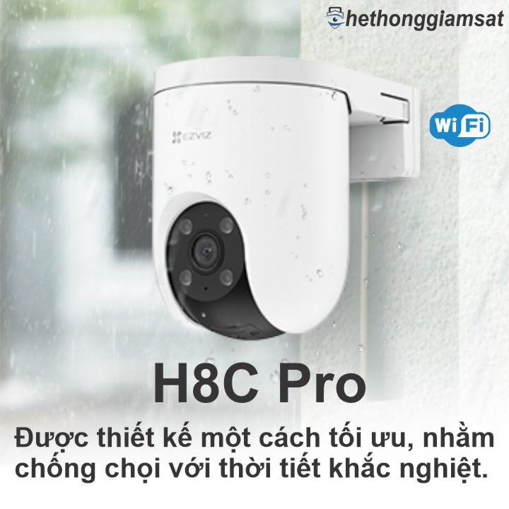 Camera Ezviz H8C Pro 4MP thiết kế chống chịu thời tiết Camera Ezviz H8C Pro 4MP thiết kế chống chịu thời tiết