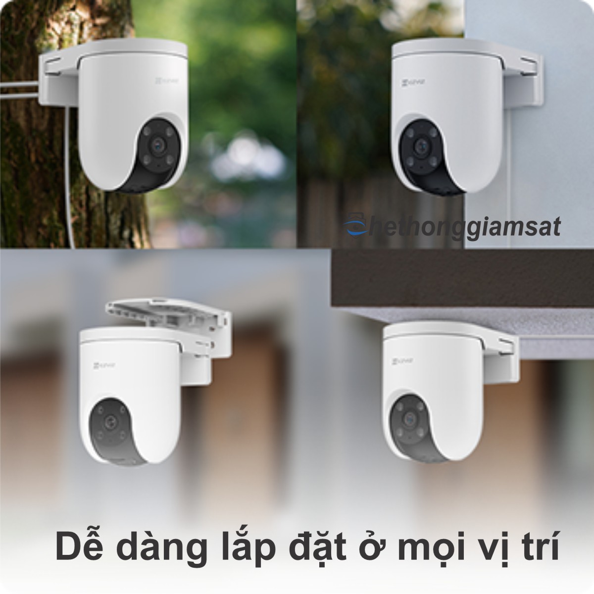 Camera Ezviz H8C Pro 5MP thiết kế dễ dàng lắp đặt mọi vị trí Camera Ezviz H8C Pro 5MP thiết kế dễ dàng lắp đặt mọi vị trí