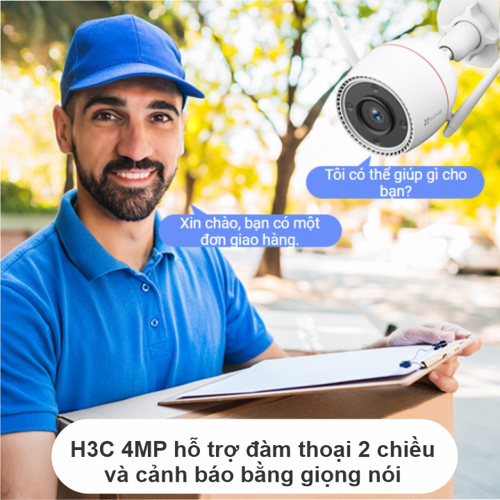 Camera Wifi Ngoài Trời EZVIZ H3C 4MP 2K+ hỗ trợ đàm thoại 2 chiều Camera Wifi Ngoài Trời EZVIZ H3C 4MP 2K+ hỗ trợ đàm thoại 2 chiều