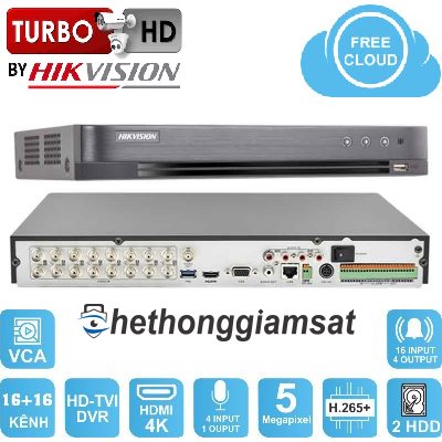 Đầu Ghi DVR 16 kênh Turbo 4 HD HIKVISION DS-7216HUHI-K2 5MP Đầu Ghi DVR 16 kênh Turbo 4 HD HIKVISION DS-7216HUHI-K2 5MP