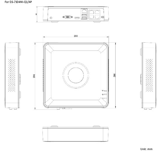 Đầu Ghi NVR 4 kênh HIKVISION DS-7104NI-Q1/4P POE Đầu Ghi NVR 4 kênh HIKVISION DS-7104NI-Q1/4P POE