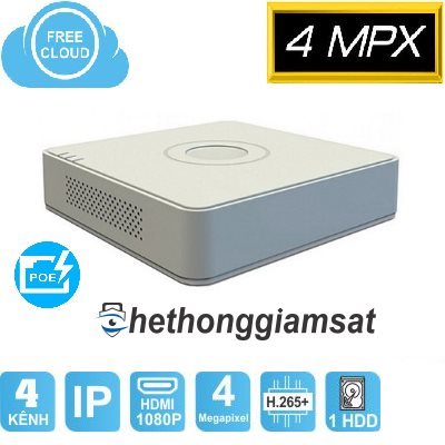 Đầu Ghi NVR 4 kênh HIKVISION DS-7104NI-Q1/4P Đầu Ghi NVR 4 kênh HIKVISION DS-7104NI-Q1/4P