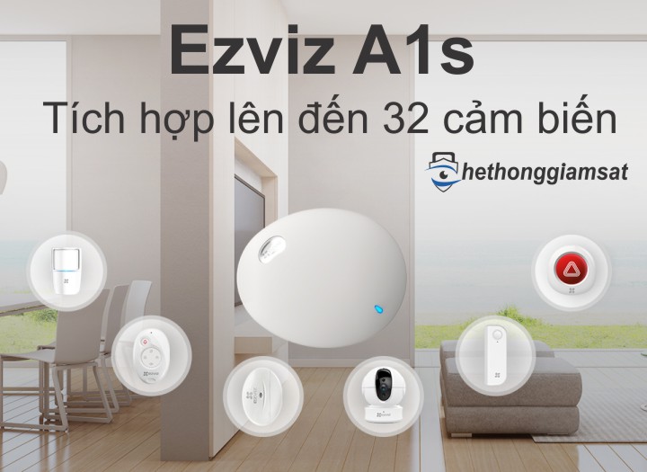 Ezviz A1S có khả năng kết nối đến 32 thiết bị báo động hồng ngoại Ezviz A1S có khả năng kết nối đến 32 thiết bị báo động hồng ngoại
