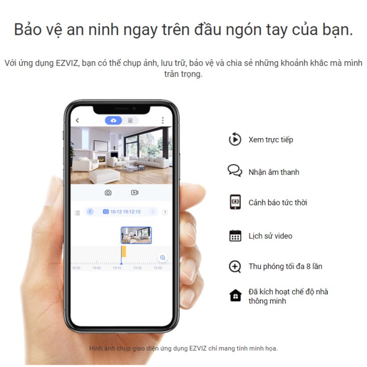 Camera Wifi Dùng Pin Sạc EZVIZ BC2 1080P 2MP, hỗ trợ ứng dụng miễn phí trọn đời