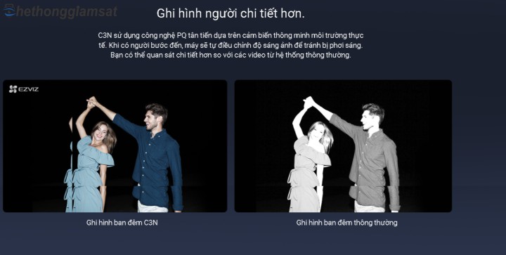 C3N Ghi Hình Người chi tiết hơn các camera khách nhờ thuật toán PQ tân tiến