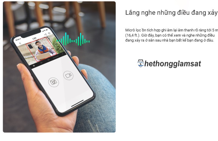 Camera IP Wifi Ngoài Trời EZVIZ C3N 1080P hỗ trợ micro có chức năng lọc tiếng ồn tân tiến