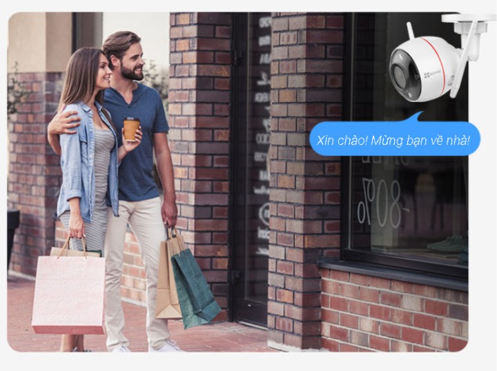 Camera IP Wifi Thân EZVIZ C3W Color Night Vision 1080P có chức năng tự động ghi âm cảnh báo
