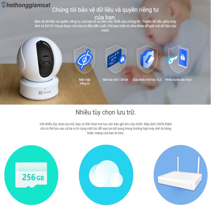 Tượng tự như các phiên bản nâng cấp khác trong năm 2021 C6CN H.265 đi kèm với khe cắm thẻ MicroSD tích hợp