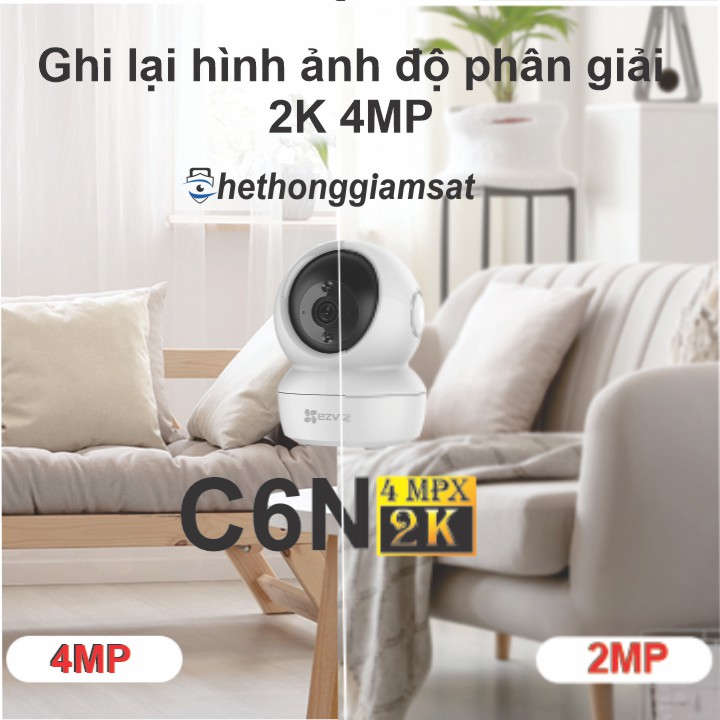 Camera Wifi Xoay EZVIZ C6N 4Mpx có độ phân giải lên đến 4mpx Camera Wifi Xoay EZVIZ C6N 4Mpx có độ phân giải lên đến 4mpx