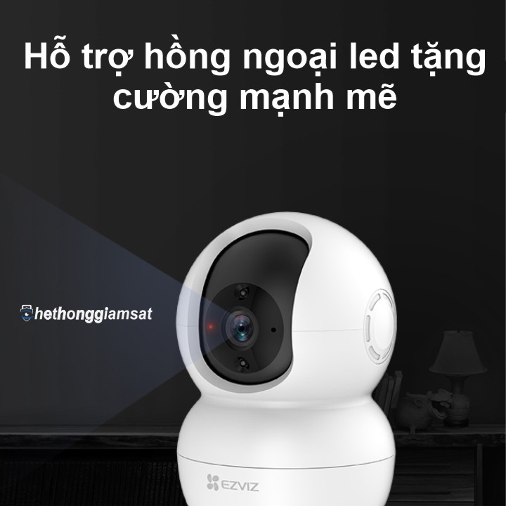 Camera Ezviz Ty2 trang bị 2 đèn hồng ngoại thông minh giúp bạn thấy được các đối tượng trong đêm với tầm nhìn xa lên đến 10M