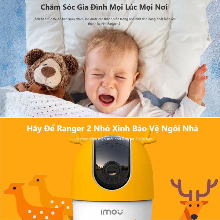 Camera wifi IMOU ranger 2 3mp 2k hỗ trợ phát hiện tiếng ồn lớn Camera wifi IMOU ranger 2 3mp 2k hỗ trợ phát hiện tiếng ồn lớn